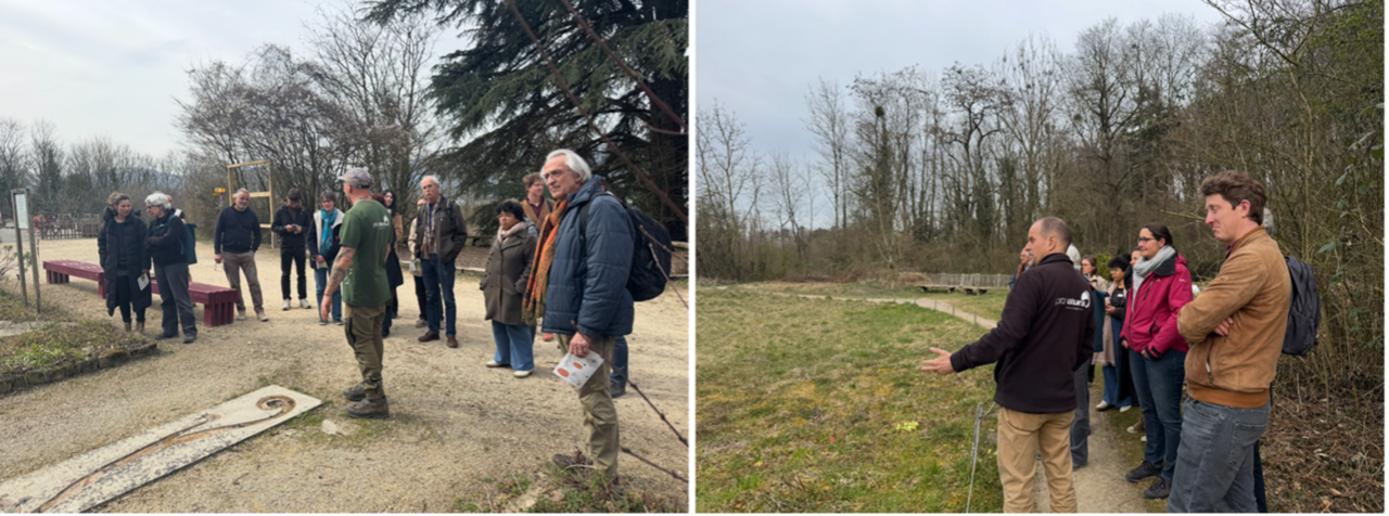 Führung durch die Gärten des Pro Natura Zentrums mit Bruno Kilchherr, Gärtner, und Thierry Pellet, Zentrumsleiter. Bild: CPC-SKEK
